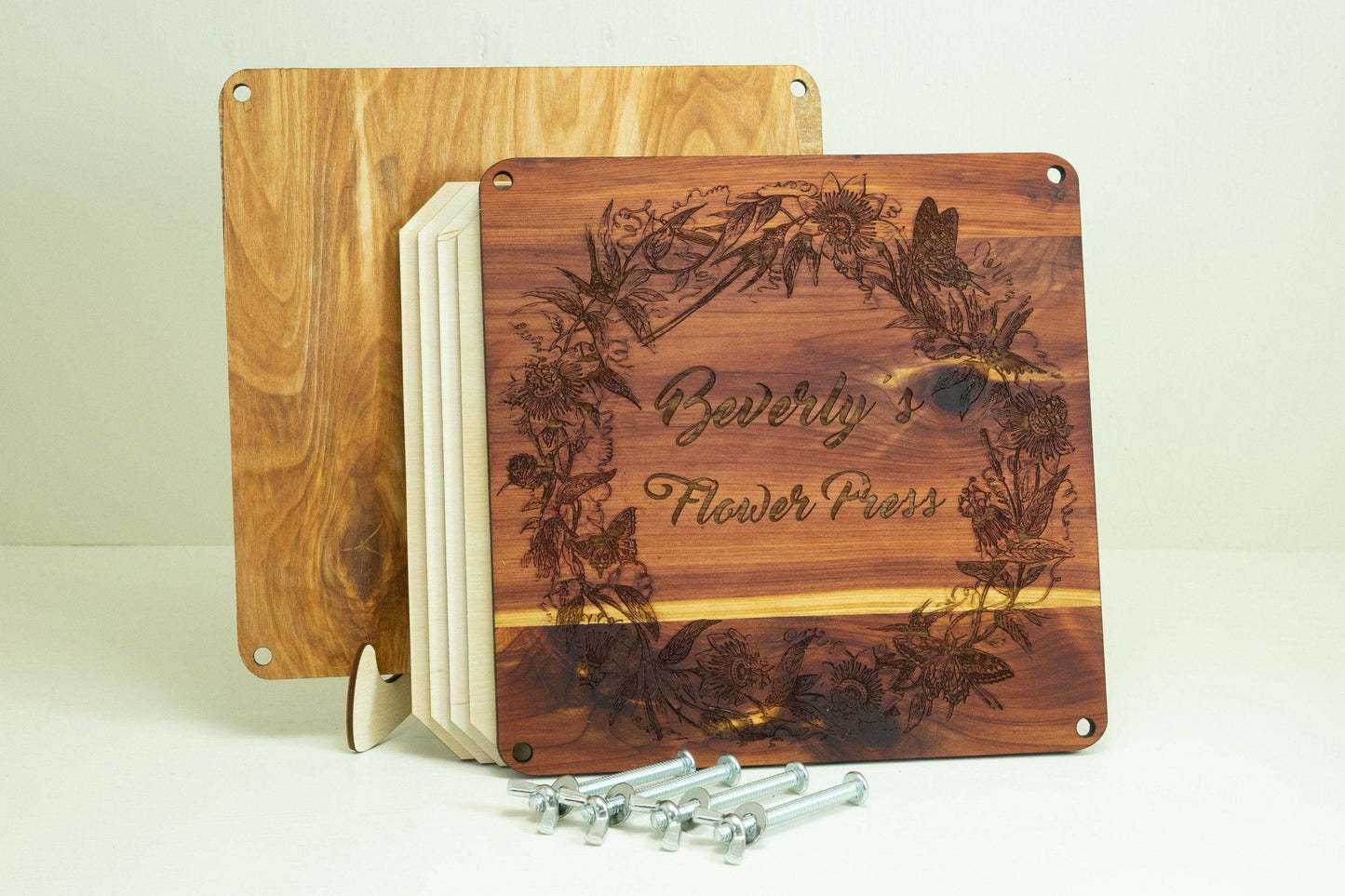 Personalized Wooden Flower Press - Happy's Gifts and Apparel