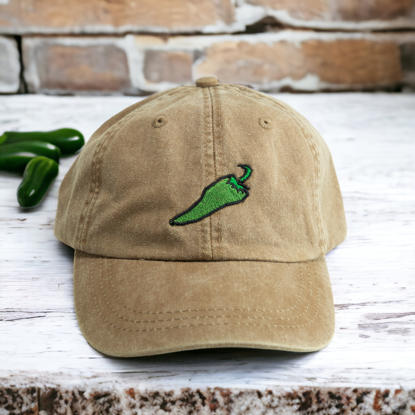 Spicy Pepper Dad Hat with Leather Strap - Choose Your Heat!