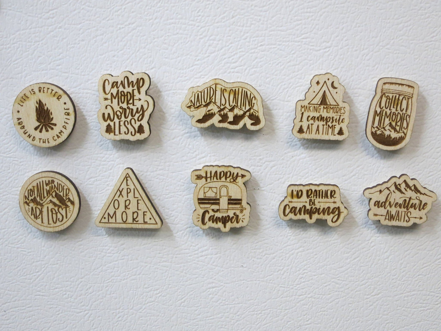 Camping Magnets Wooden - Happy's Gifts and Apparel