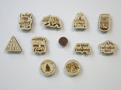 Camping Magnets Wooden - Happy's Gifts and Apparel