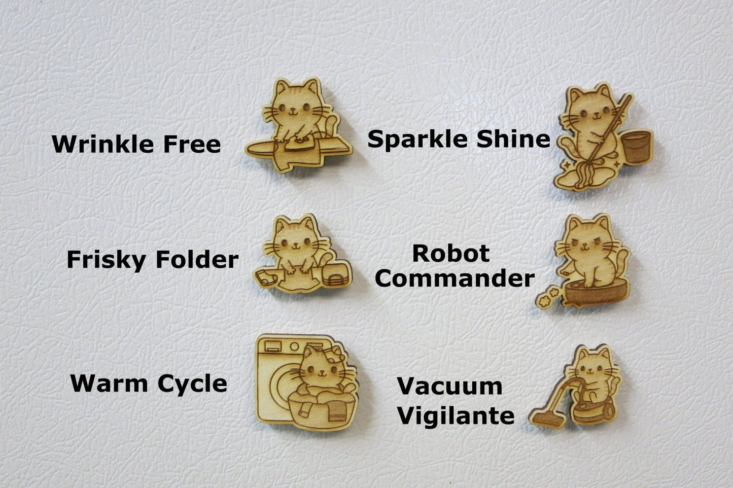 Cute Cleaning Cat Magnets - Happy's Gifts and Apparel