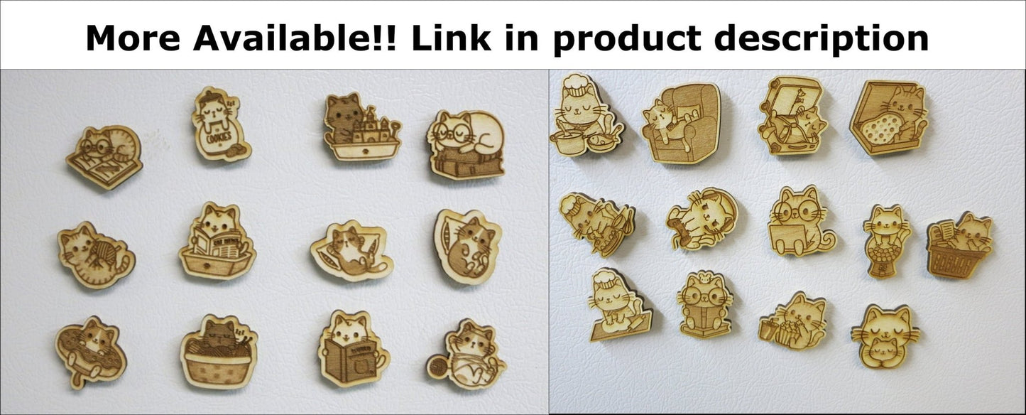 Cute Cleaning Cat Magnets - Happy's Gifts and Apparel