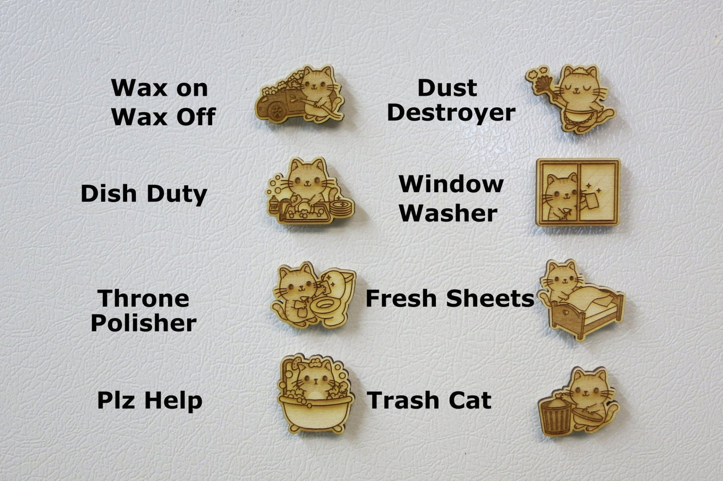 Cute Cleaning Cat Magnets - Happy's Gifts and Apparel