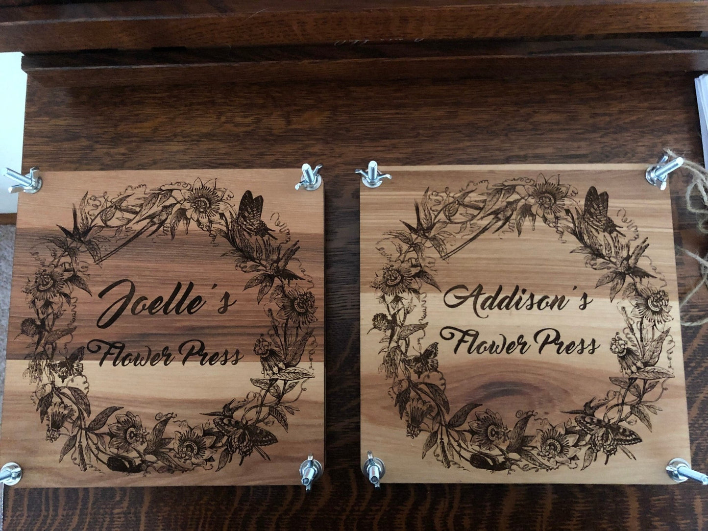 Personalized Wooden Flower Press - Happy's Gifts and Apparel